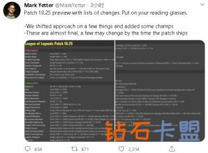 LOL设计师预告10.25改动：暴击武器装备降价，很多英雄人物增强
